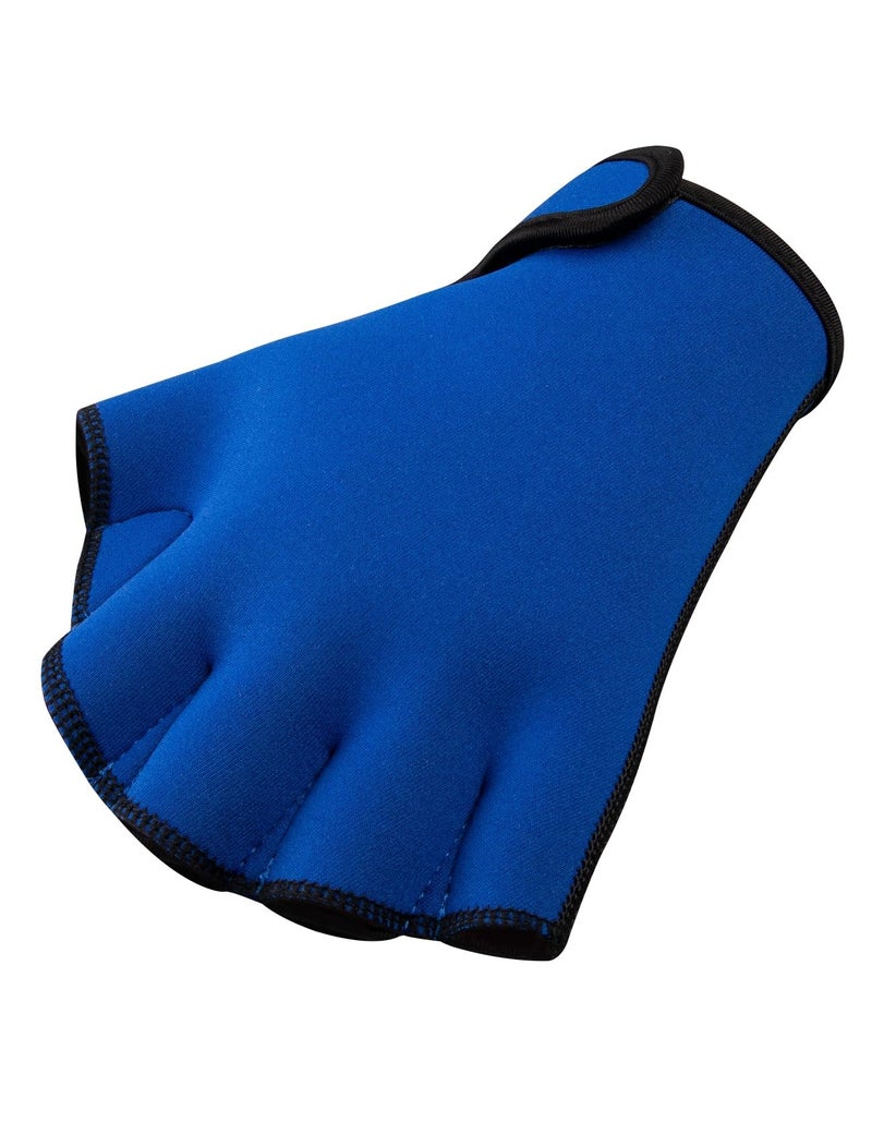 FitsT4 Sports Aqua Gloves Webbed Paddle Swim Gloves Fitness Water Aerobics and Swimming Resistance Training for Men Women Children Royal S - Image 1